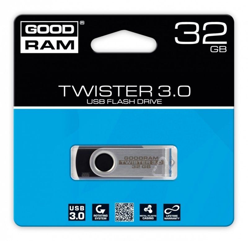  Goodram 32GB Twister Black (PD32GH3GRTSKR9)