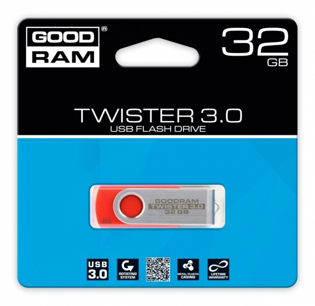  Goodram 32GB Twister Red (PD32GH3GRTSRR9)