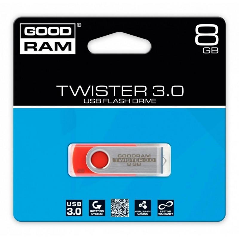  Goodram 8GB Twister Red (PD8GH3GRTSRR9)