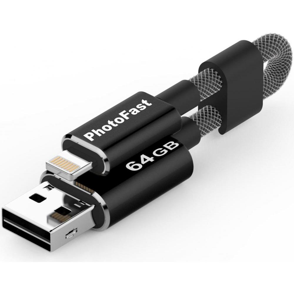  USB PhotoFast MemoriesCable GEN3 64GB Black (MCG3U3BK64GB)