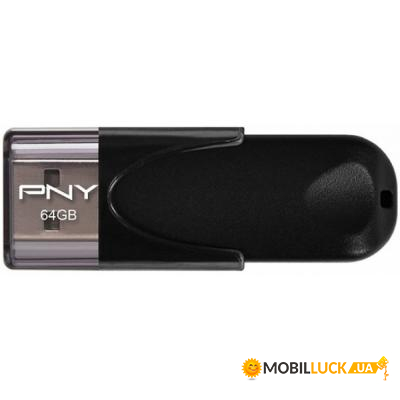  USB PNY 64GB USB2.0 Attache4 Black (FD64GATT4-EF)