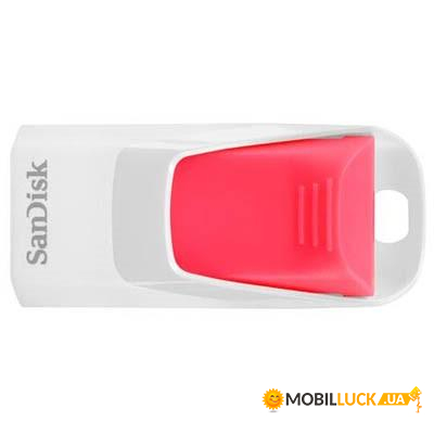 - USB Sandisk 16Gb Cruzer Edge White-Pink (SDCZ51W-016G-B35P)