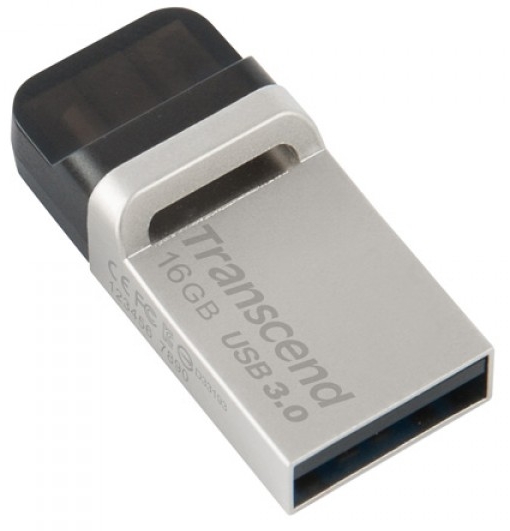  Transcend JetFlash OTG 880 16GB Metal Silver (TS16GJF880S)