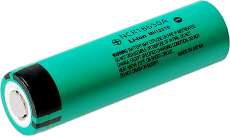  NCR18650A, 3100mAh Panasonic