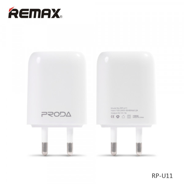  Remax Proda Wall Charger 1.0A RP-U11 White