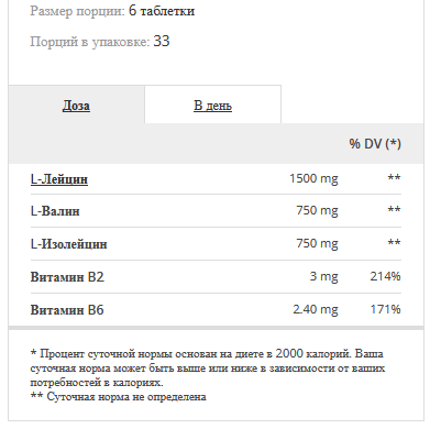  Vegetarian BCAA 200 tabs