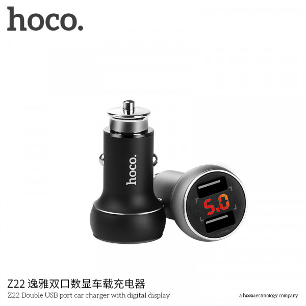   Hoco Z22 2USB Black