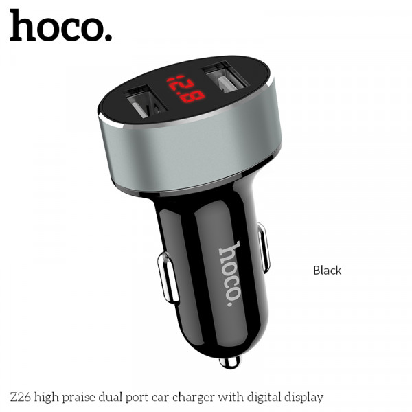   Hoco Z26 2USB Black