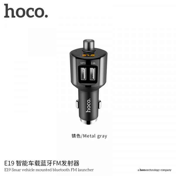   Hoco with Bluetooth E19 2USB Black