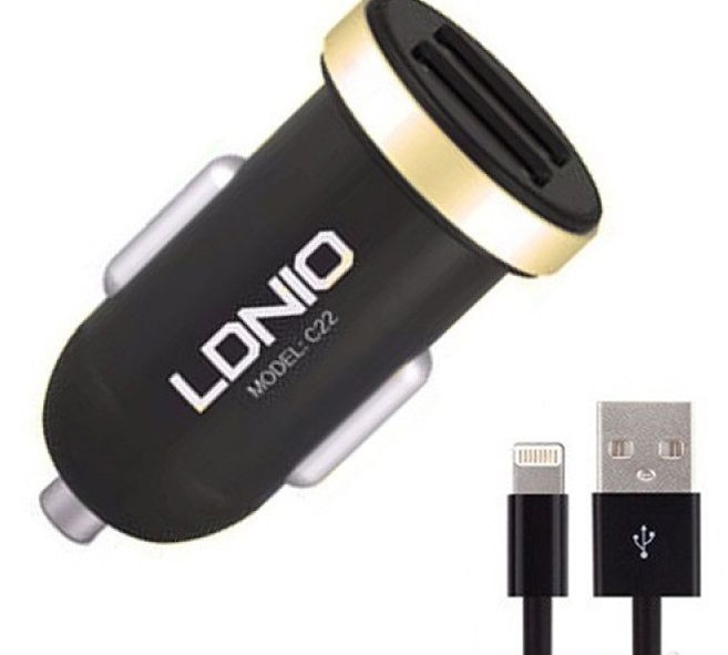   Ldnio Lightning cable DL-C22 2USB Black