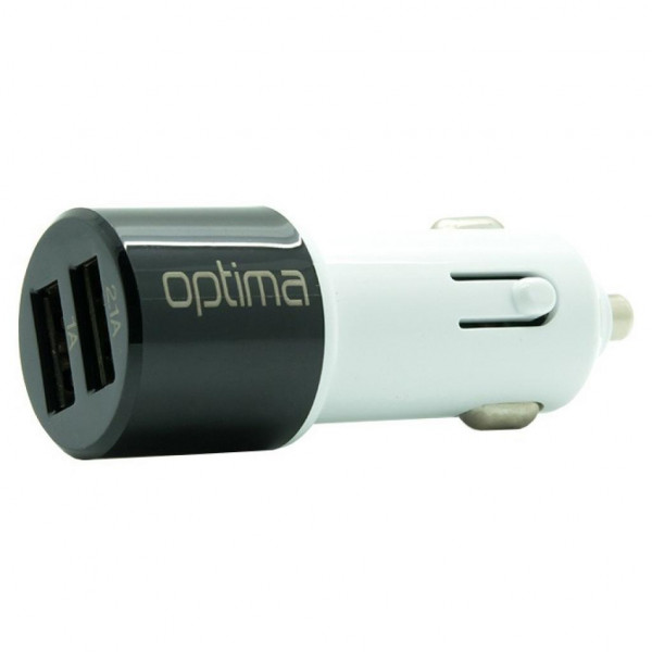    Optima 2*USB (2.1A) Black (40793)