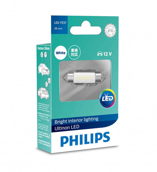   Philips 11854ULWX1 Festoon LED 6000K 38mm 12V B1