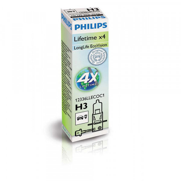   Philips H3 LongLife EcoVision, 1/ 12336LLECOC1