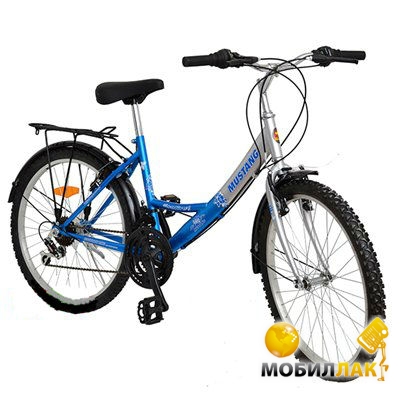 Велосипед Mustang 26 Safire сине-серебряный в интернет магазине Shoper