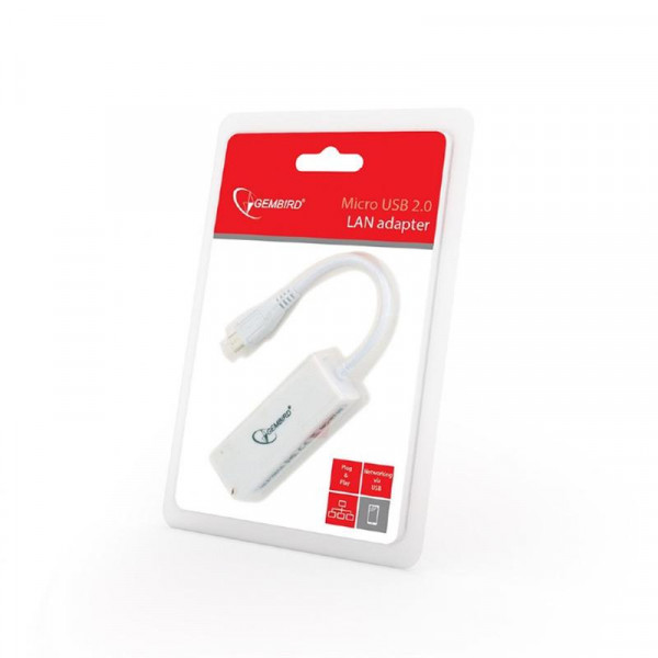  Gembird MicroUSB-RJ45 White (NIC-mU2-01)