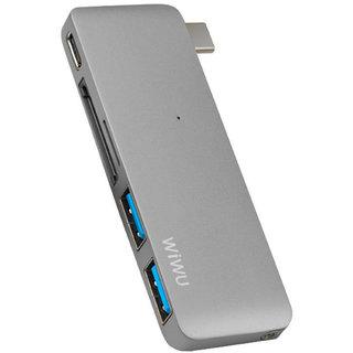  WIWU C1 Plus USB-C to USB-C+SD+2xUSB3.0 HUB Gray (6957815503780)