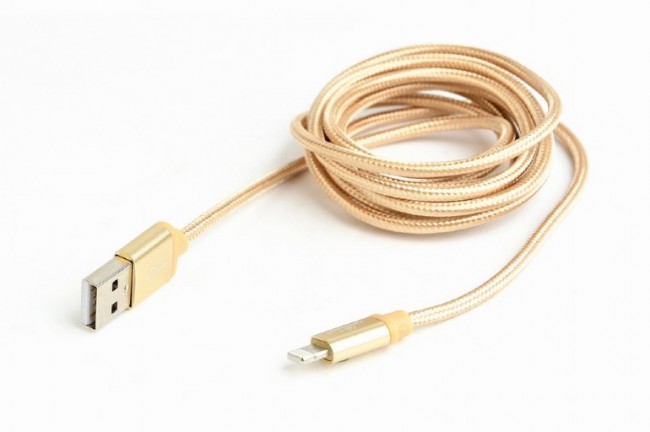  Cablexpert USB Lightning 1.8  Gold (CCB-mUSB2B-AMLM-6-G)