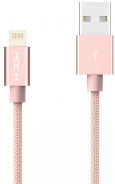  Rock Metal Charge  Sync round cable 1M Rose Gold