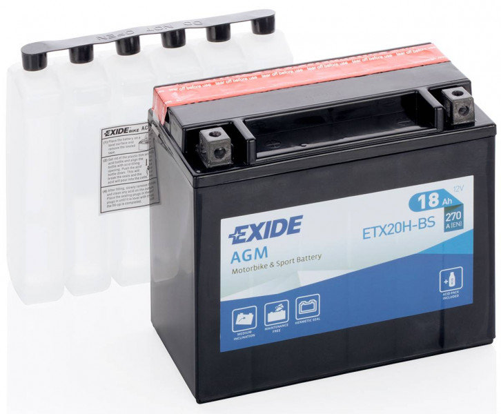  Exide AGM 18Ah-12V L EN270 (ETX20H-BS)