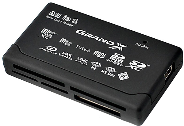  Grand-X All-in-One 64Gb to 2Tb SDXC (CRX05) Black