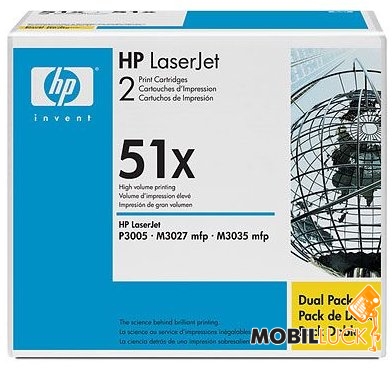   HP 51X Black Max Dual Pack (Q7551XD)