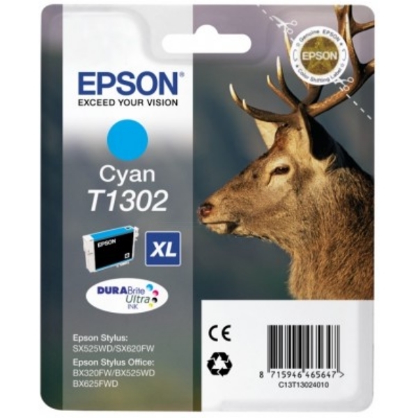  Epson St SX525WD/Office B42WD/BX625FWD Cyan XL (C13T13024012)