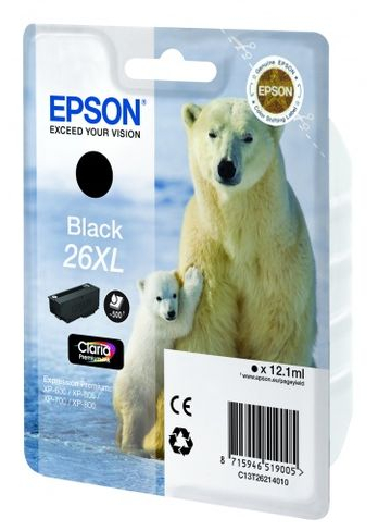   Epson 26XL XP600/605/700 Black Pigment (C13T26214010)