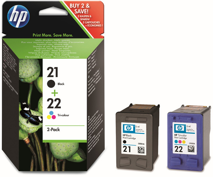   HP No.21/ 22 Black/ Tri-color Combo Pack (SD367AE)