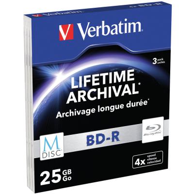  BD-R Verbatim 25Gb 4x SlimCase 3 M-DISC (43827)