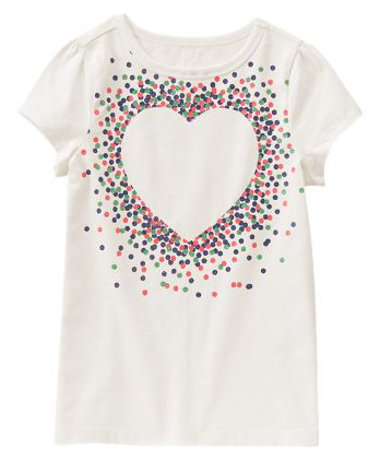    Crazy8 Sparkle Dot Heart M (122-137) Ivory