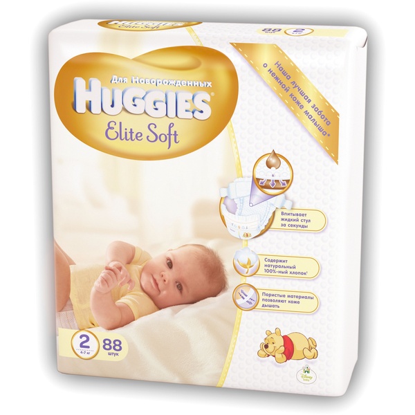  Huggies Elite Soft 2 Mega 88 (5029053533810)