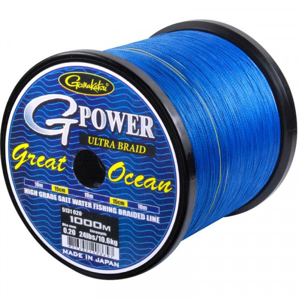  Gamakatsu G-Power 1000m 0.25mm 29Lb Great Ocean