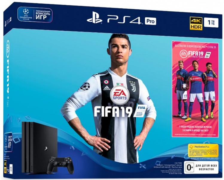  Sony PlayStation 4 Pro 1Tb Black (FIFA19)