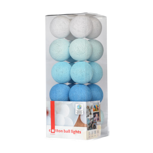  Cotton Ball Lights 20  Blue 