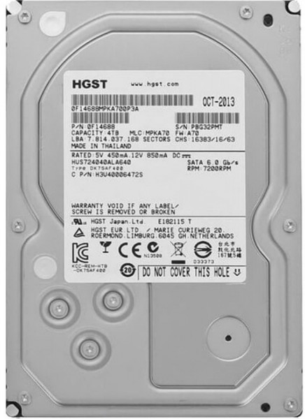   3.5 4TB Hitachi HGST (0B26927 / HUS724040ALS641)