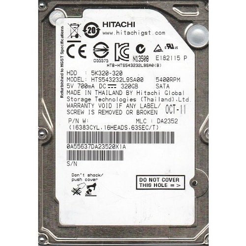   Hitachi (HGST) Travelstar 5K320 320GB (HTS543232L9SA00)