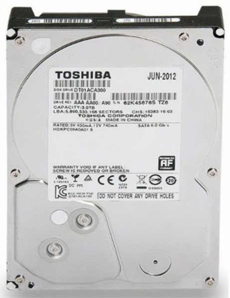   Toshiba SATA 3TB 7200 RPM 6GB