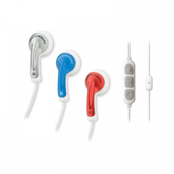  Scosche HP65M2 Chameleon Earbuds Silver/Red/Blue