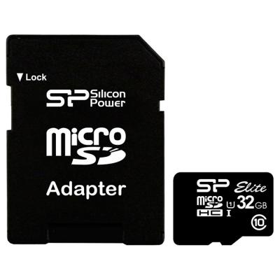   Silicon Power 32 GB microSDHC lass 10 (SP032GBSTH011V10SP)