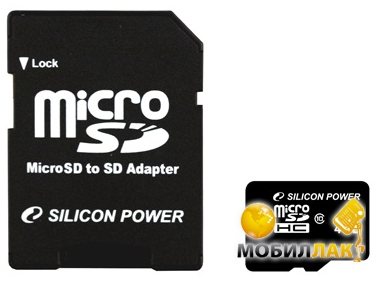   Silicon Power microSDHC 4 GB card Class 10 + adapter (SP004GBSTH010V10-SP)