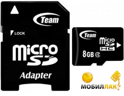  ' Team microSDHC 8GB Class 4 (adapter SD) (TUSDH8GCL403)