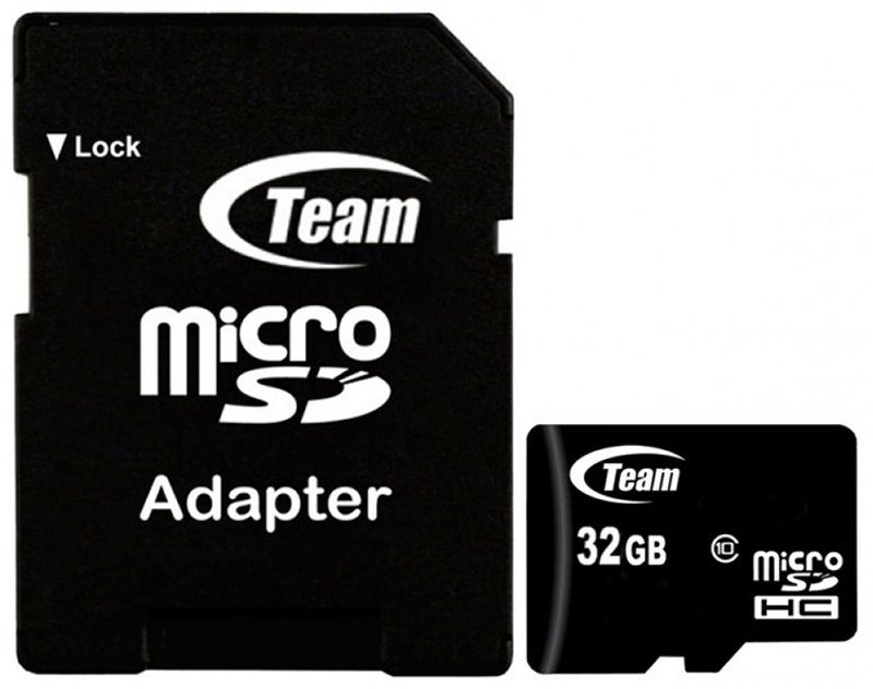   Team microSDHC class10 UHS-1 SD adapter 32Gb Black