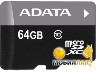   A-Data Premier microSDXC 64GB Class 10 UHS-I (AUSDX64GUICL10-RA1)