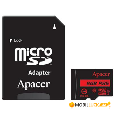   Apacer 8GB microSDHC Class10 UHS-I (AP8GMCSH10U5-R)