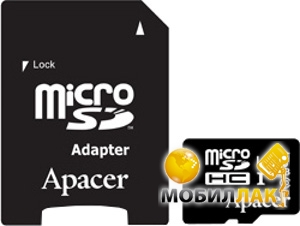  ' Apacer microSDHC 16GB Class 10 (adapter SD) (AP16GMCSH10U1-R)