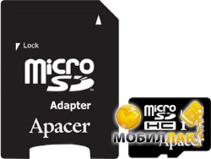  ' Apacer microSDHC 32GB UHS-I Class 10 (adapter SD) (AP32GMCSH10U1-R)