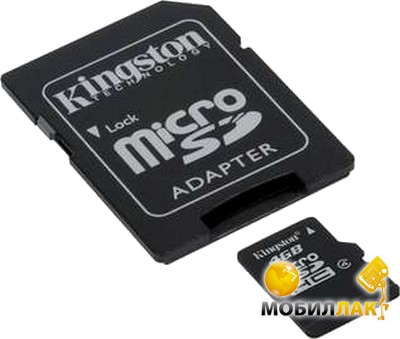   Kingston 4GB microSDHC Class 4 (adapter SD) (SDC4/4GB)