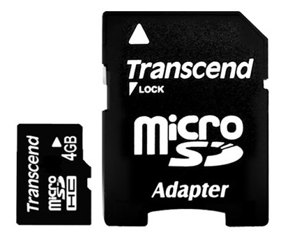   Transcend 4GB microSDHC Class 2 (adapter SD) (TS4GUSDHC2)