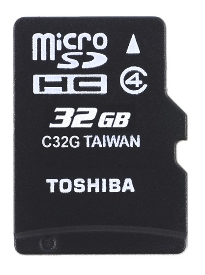   Toshiba microSDHC 32 GB Class 4 M102 + SD adapter (THN-M102K0320M2)