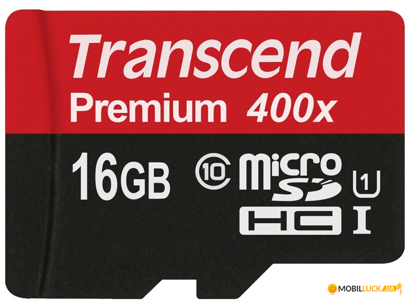   Transcend microSDXC/SDHC Class 10 UHS-I 400x 16Gb